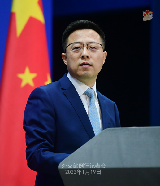Foreign Ministry spokesman Zhao Lijian. (Photo/fmprc.gov.cn)