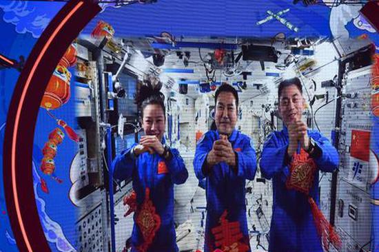 China's Shenzhou-13 crew halfway into six-month space journey