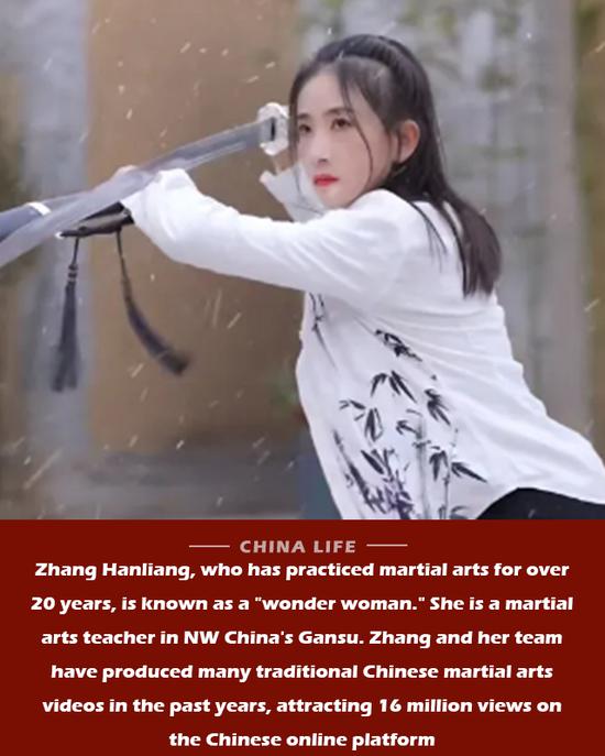 China Life: woman showcases martial arts skills
