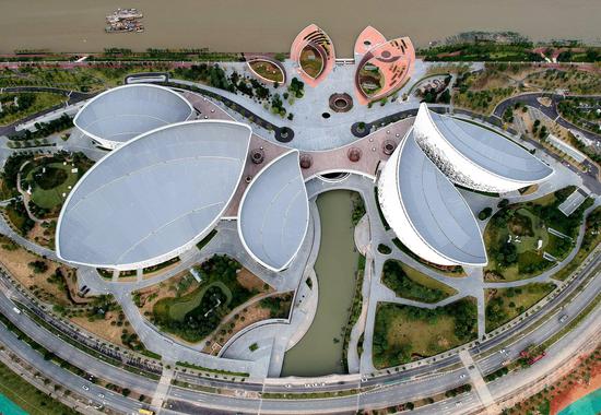 Bird-eye view of Strait Culture and Art Center in Fuzhou