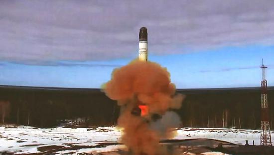 Russia successfully test-fires Sarmat strategic missile