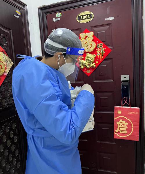 Amine Hammadi hands out antigen test kits. (Photo provided by Amine Hammadi)