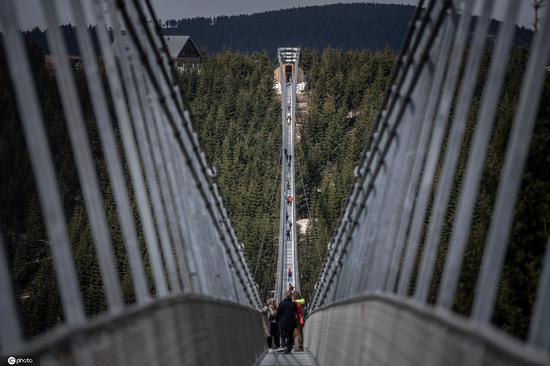 World's longest suspension footbridge to open to public in Czech