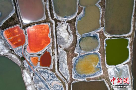 Colorful scenery of 'Dead Sea of China' in Shanxi