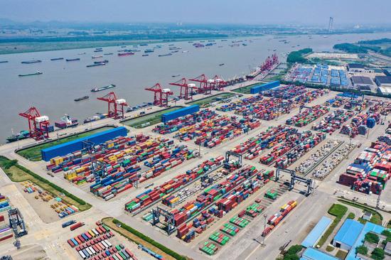 China's cargo, container throughput up in first four months