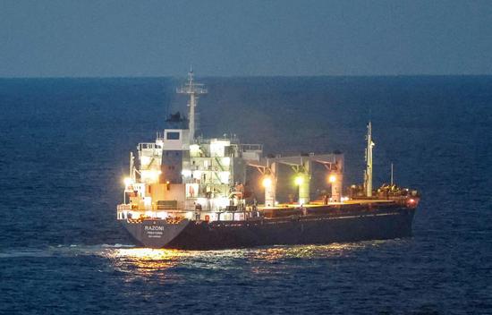 Grain cargo ship leaving Ukraine anchors off Istanbul for inspection