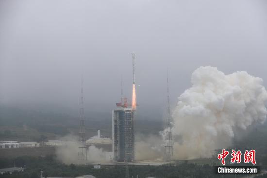  A Long March-2D rocket carrying a Beijing-3B satellite blasts off from the Taiyuan Satellite Launch Center of Shanxi Province, Aug. 24, 2022. (Photo provided to Chinanews.com)