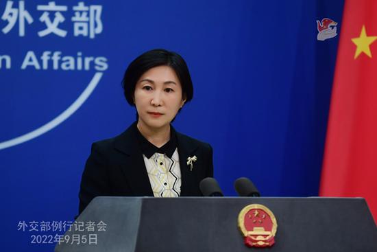 Mao Ning, China's new Foreign Ministry spokesperson at the regular answers questions at the press conference on Sept. 5, 2022. (Photo/fmprc.gov.cn)