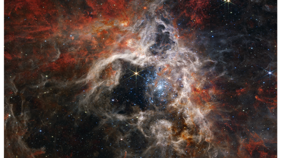 Image captured by NASA's James Webb Space Telescope, released on Sept. 6, 2022, shows the Tarantula Nebula star-forming region. (Photo credit: NASA)