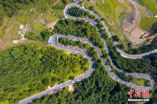 Winding roads benefit locals in Guizhou