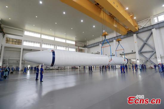 Long March-7 Y6 carrier rocket arrives at Wenchang Spacecraft Launch Site