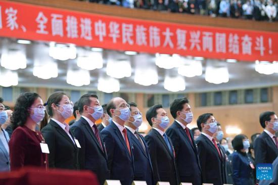 The 20th National Congress of the Communist Party of China (CPC) opens at the Great Hall of the People in Beijing, capital of China, Oct. 16, 2022. (Xinhua/Li Tao)