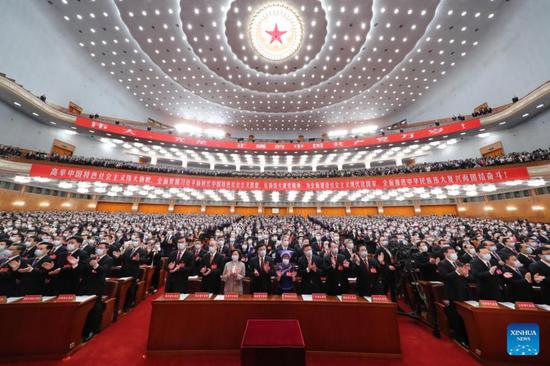 The 20th National Congress of the Communist Party of China (CPC) opens at the Great Hall of the People in Beijing, capital of China, Oct. 16, 2022. (Xinhua/Yao Dawei)