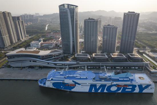 Newly decorated world's largest ro-ro passenger ship unveiled