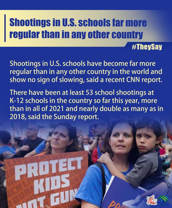 They Say: Shootings in U.S. schools far more regular than in any other country