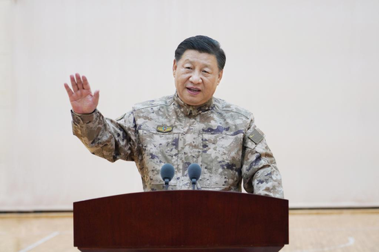 Xi inspects CMC joint operations command center, stressing troop training, combat preparedness