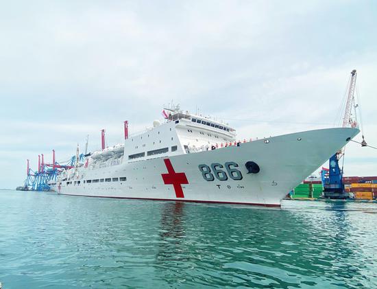 PLA hospital ship Peace Ark arrives in Indonesia