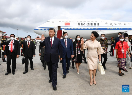 Xi arrives in Indonesia's Bali for G20 summit