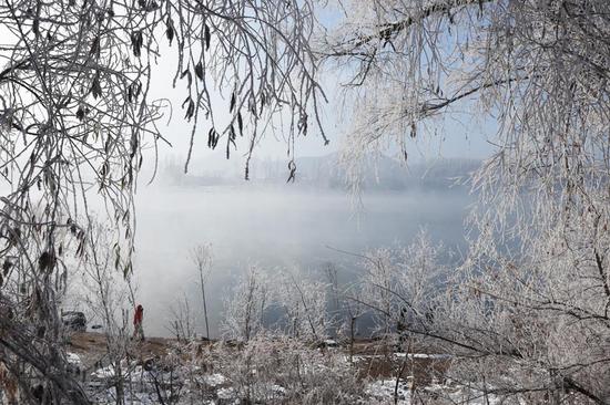Rime turns Jilin city to a winter wonderland