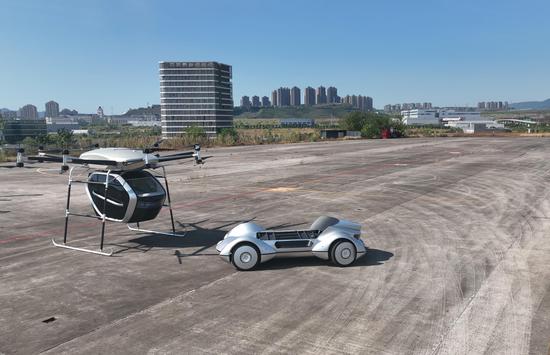 Prototype of world's first manned two-seat detachable flying car unveiled