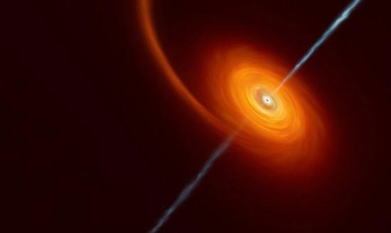 Distant black hole caught annihilating a star