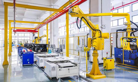 China’s first hydrogen industrial vehicle production line in Foshan, South China's Guangdong Province (Photo/Courtesy of the Just Power)