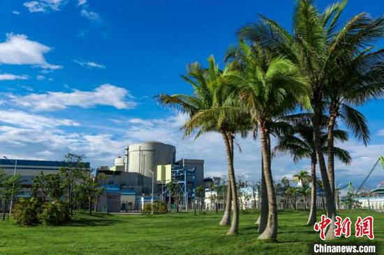 Photo shows the Hainan Nuclear Power plant. (Photo provided to China News Service)