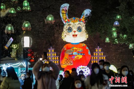 City illuminated to celebrate spring festival