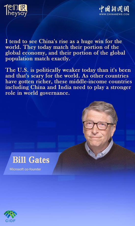 Bill Gates says 'China's rise' is a 'huge win for the world'