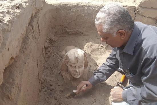 Sphinx-like Roman-era statue unearthed in Egypt