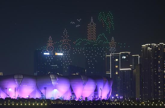 Drone show staged to mark 200-day countdown of Hangzhou Asian Games