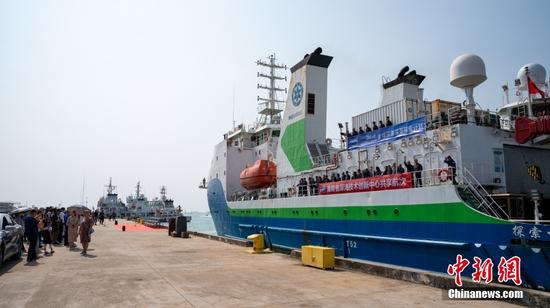 China's scientific research ship returns to Sanya after mission