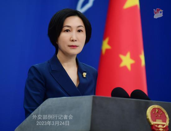 Chinese Foreign Ministry spokeswoman Mao Ning speaks at a regular press conference in Beijing, March 24, 2023. (Photo/fmprc.gov.cn)