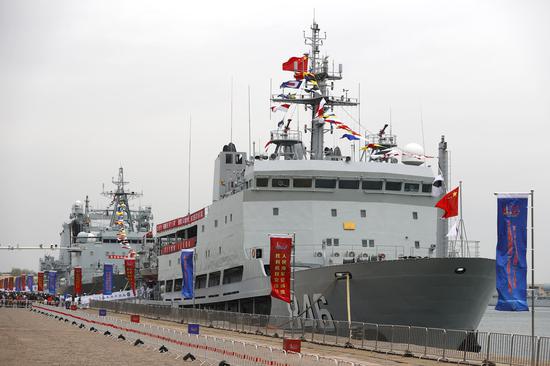Open day event held to mark 74th founding anniversary of PLA Navy