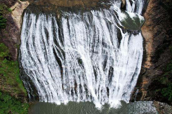 Amazing scenery of Jiulongji waterfall in Fujian