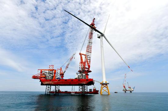 World's first 16-megawatt offshore wind turbine successfully installed in Fujian