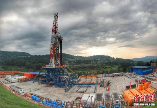 China starts drilling the second 10,000-meter-borehole in SW China's Sichuan