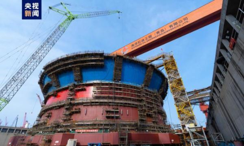China's domestically-built floating production storage,offloading vessel completes main body construction in Qingdao