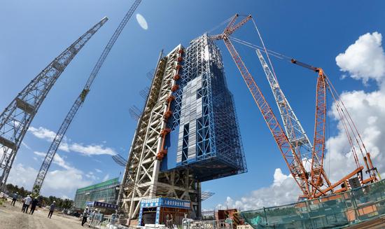 China's first commercial spacecraft launch site in Hainan under construction