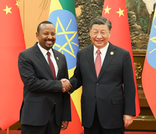 Xi meets Ethiopian PM