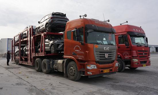 An automobile warehouse in Khorgos port, NW China's Xinjiang Uygur Autonomous Region. (Photo/Feng Fan/GT)
