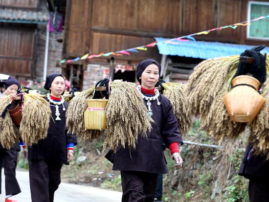 Folk festival held to celebrate harvest in Guangxi