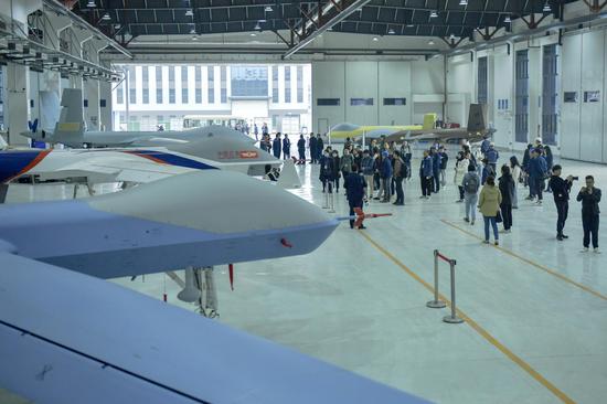 Production base of China's large civil unmanned aerial vehicle Wing Loong in Sichuan