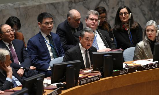 Chinese FM reiterates China's stance on Palestine-Israel issue before chairing UN high-level meeting