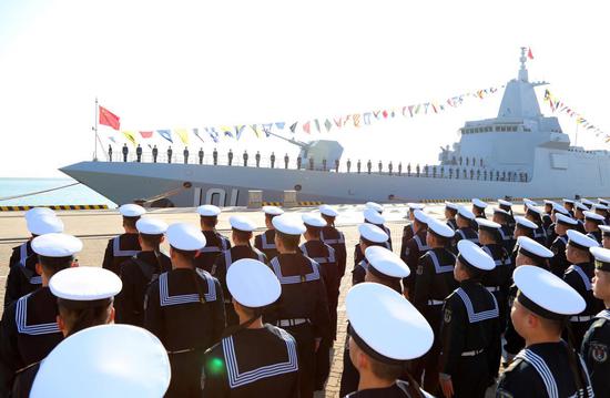 Crew of guided-missile destroyer commended