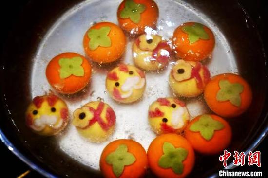 Uniquely shaped glutinous rice balls. (Photo/China News Service)