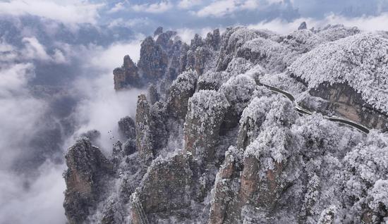 Zhangjiajie's 'Avatar' mountains transformed to wonderland