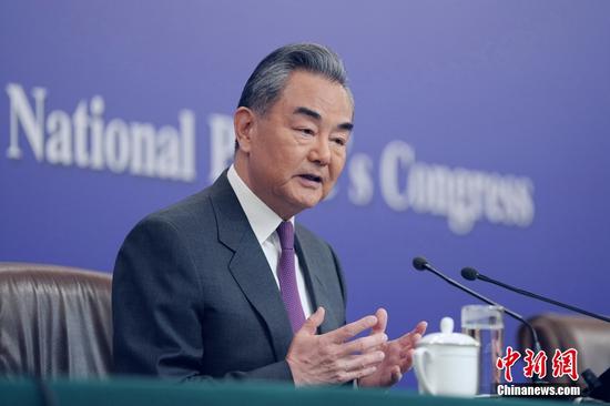 Chinese Foreign Minister Wang Yi, also a member of the Political Bureau of the Communist Party of China Central Committee, attends a press conference on China's foreign policy and foreign relations on the sidelines of the second session of the 14th National People's Congress (NPC) in Beijing, March 7, 2024. (Photo: China News Service/Cui Nan)