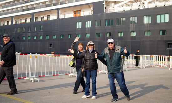 Large foreign cruise ships visit Shanghai as inbound tourism recovery takes off
