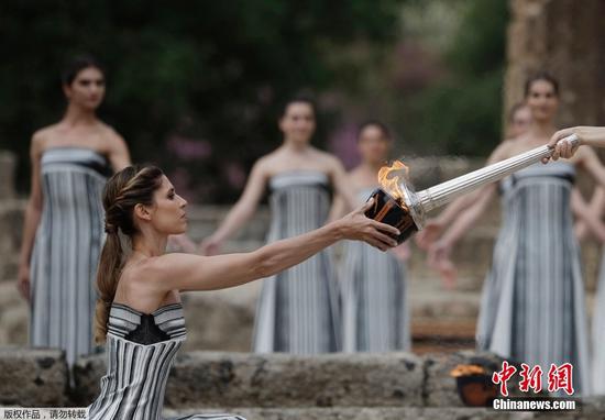 Flame for Paris 2024 Summer Olympic Games lit in Ancient Olympia